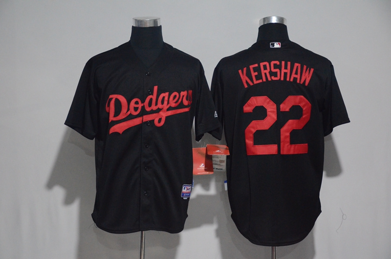 2017 MLB Los Angeles Dodgers #22 Kershaw Black Classic Jerseys->los angeles angels->MLB Jersey